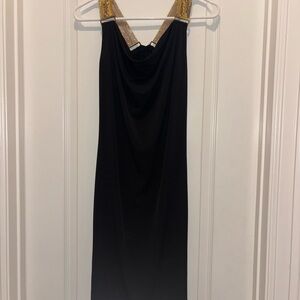MICHAEL Michael Kors Black Dress with Gold Accents